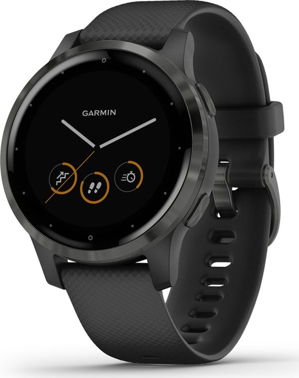 garmin vivoactive 4s smartwatch gps 45mm zwart voorkant