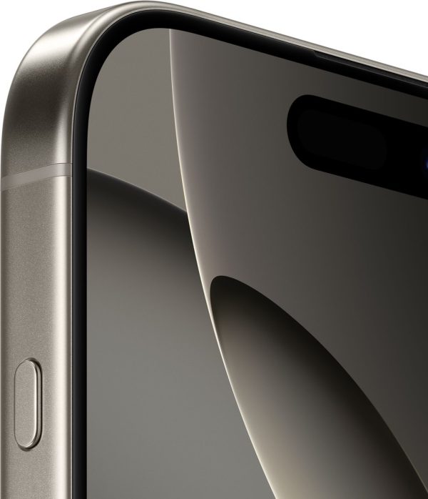 apple iphone 16 pro 128gb natural titanium display detail