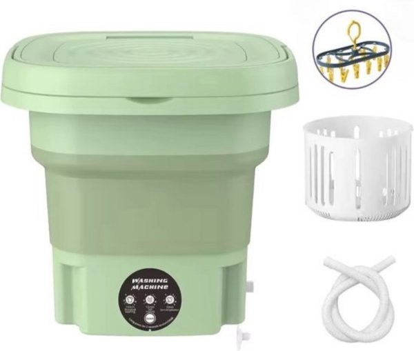 mini wasmachine 8l – opvouwbaar energiezuinig centrifuge voorkant