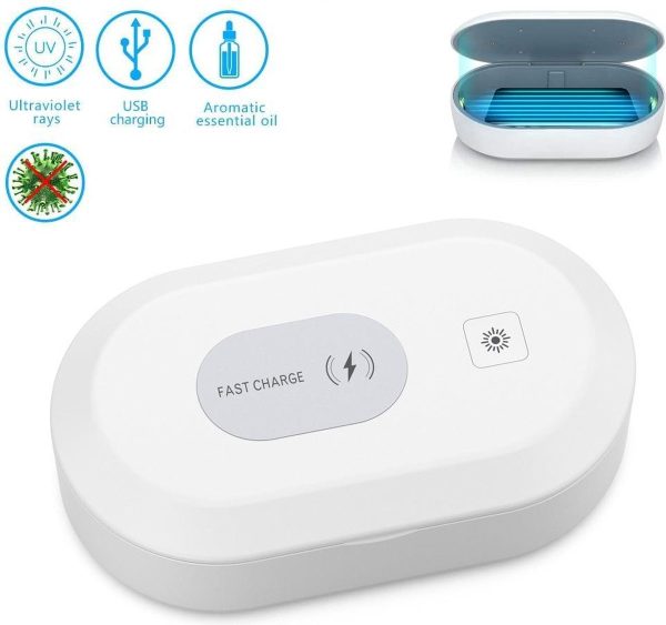 caseme uv box cleaner + draadloze lader voor smartphones universeel wit specificatie