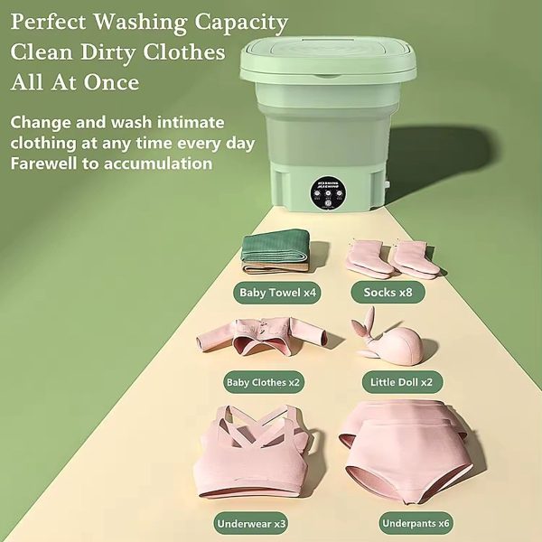 mini wasmachine 8l – opvouwbaar energiezuinig centrifuge sfeer