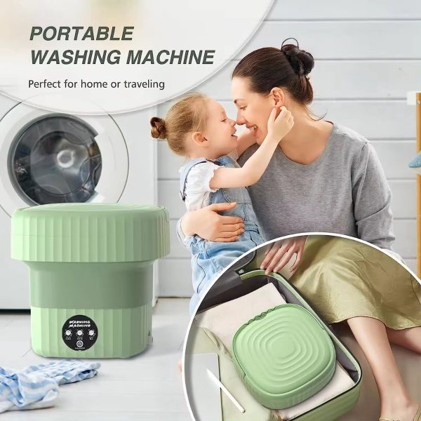 mini wasmachine 8l – opvouwbaar energiezuinig centrifuge sfeer