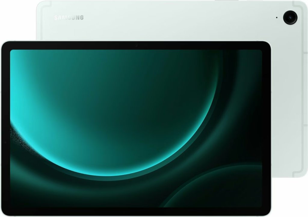 samsung galaxy tab s9fe 128gb groen voor en achter