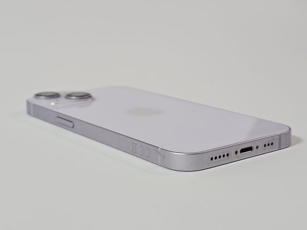 apple iphone 14 128gb paars 87% accu zijkant