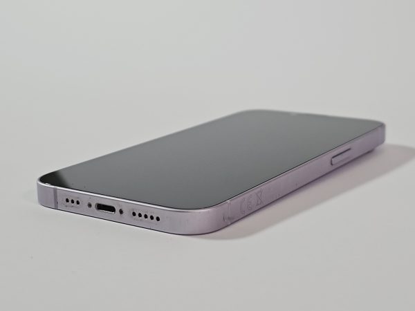 apple iphone 14 128gb paars 87% accu zijkant