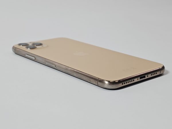 apple iphone 11 pro max 64gb goud 100% accu zijkant