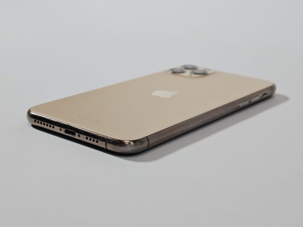 apple iphone 11 pro max 64gb goud 100% accu zijkant