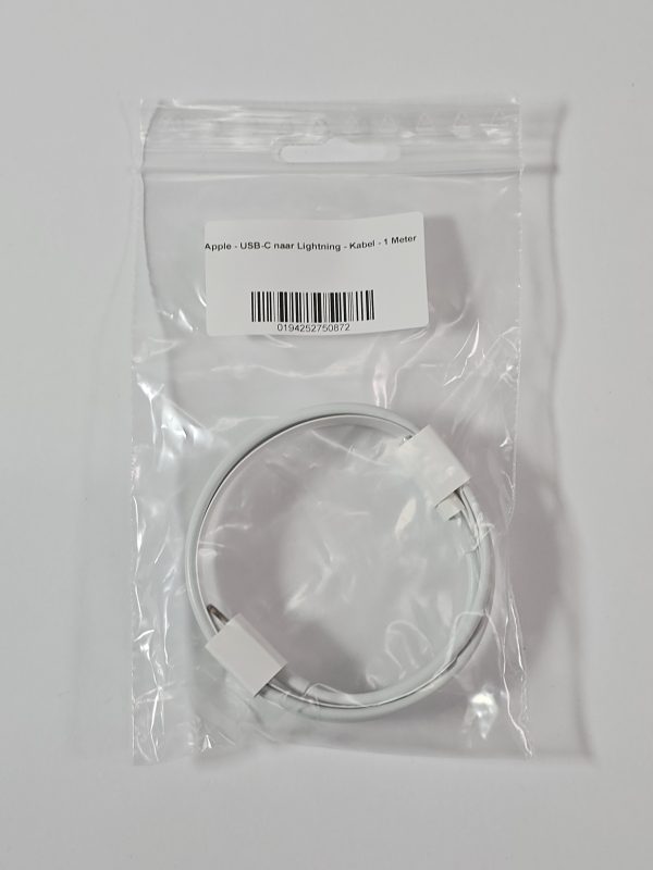 apple usb c naar lightning oplaadkabel 1 meter verpakking