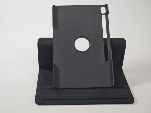 casemania samsung galaxy s10 fe plus alcantara hoes 360 graden draaibaar open omgedraaid