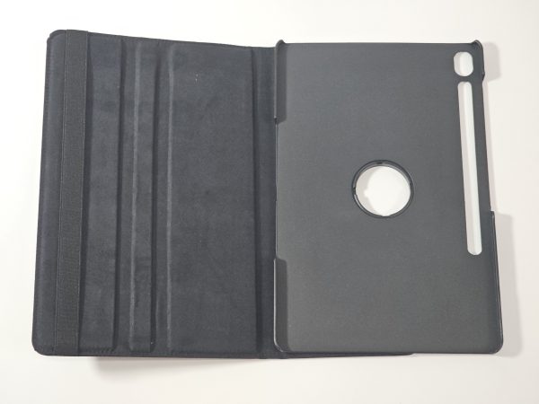 casemania samsung galaxy s10 fe plus alcantara hoes 360 graden draaibaar open plat