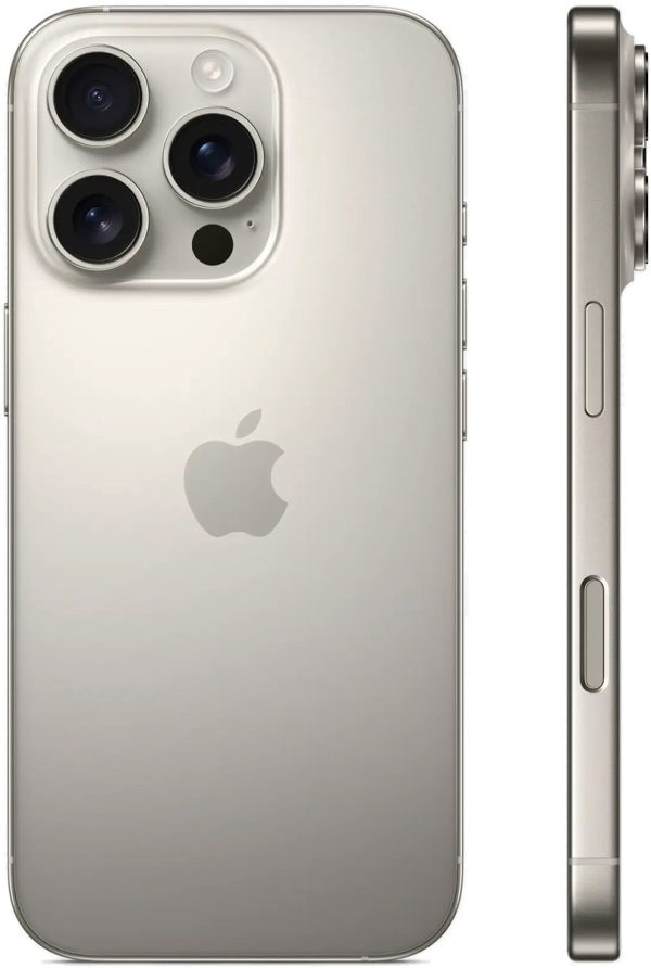 apple iphone 16 pro 128gb natural titanium zij en achterkant