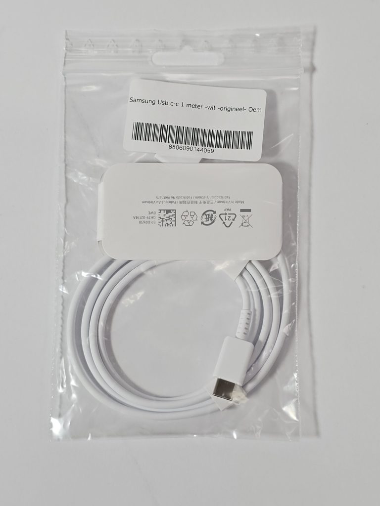 samsung usb c naar usb c oplaadkabel 1 meter verpakking