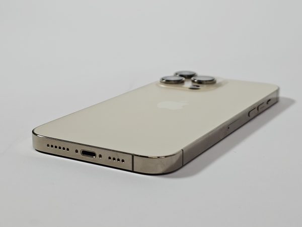 apple iphone 14 pro max 256gb goud 87% accu zijkant