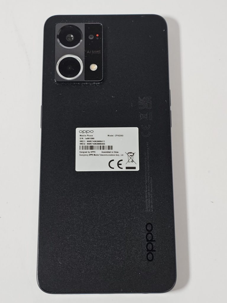 oppo reno7 – 128gb zwart | tweedehands (staat a) achterkant