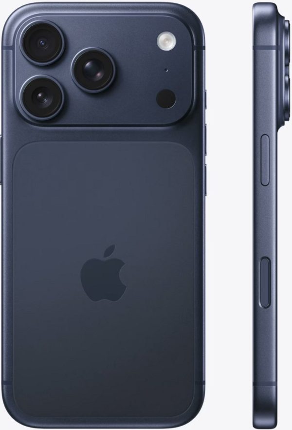 apple iphone 17 pro max 512gb deep blue voor en zijkant