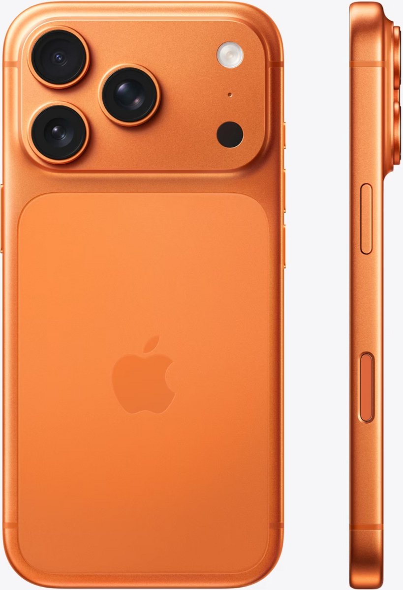 apple iphone 17 pro max 256gb oranje zij en voor