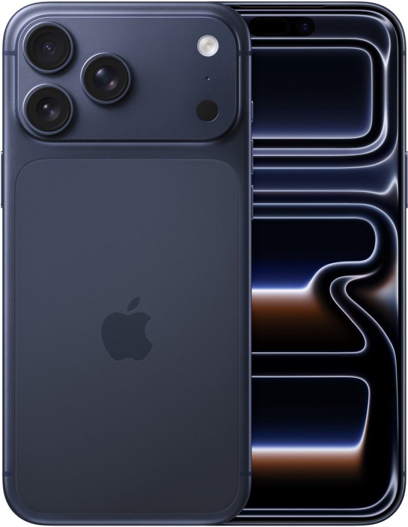 apple iphone 17 pro max 512gb deep blue voor en achter