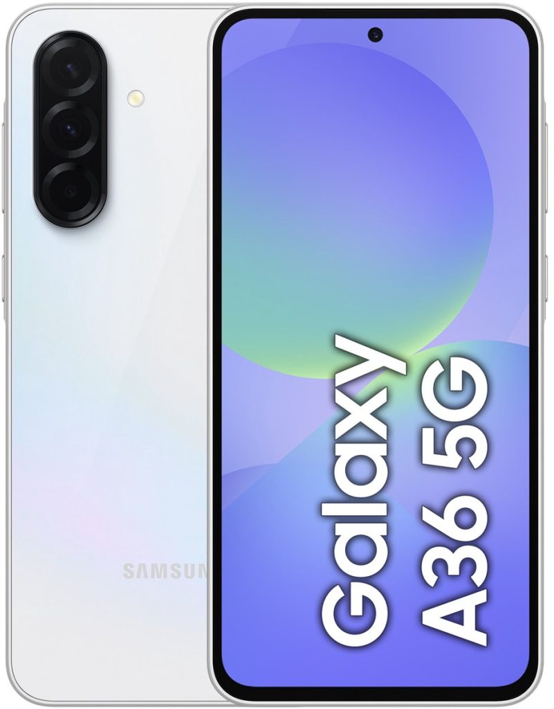 samsung galaxy a36 5g 128gb awesome white voor en achter
