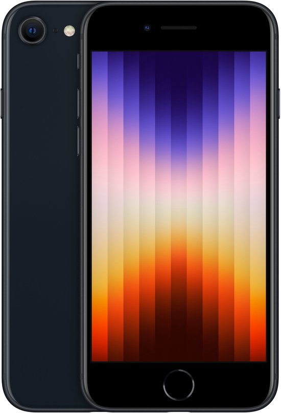 apple iphone se (2022) - 128gb - zwart - Voor en-achteraanzicht