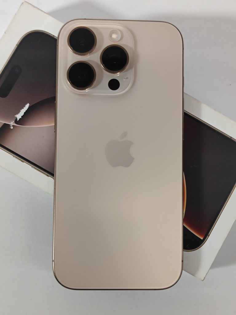 apple iphone 16 pro 128gb desert titanium 100%|tweedehands- met doos