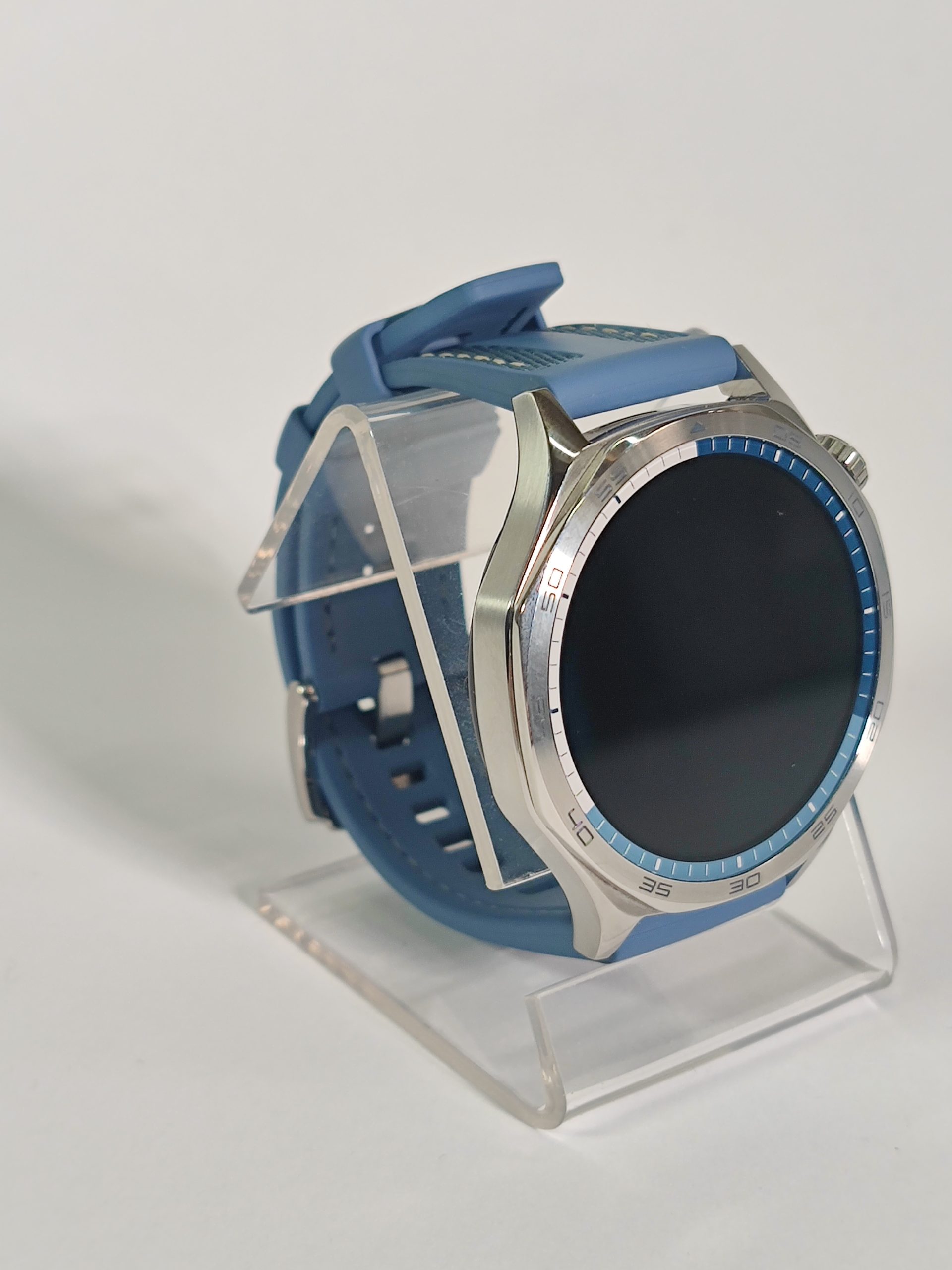 hauwei watch gt5 46mm blauw | retour deal - schuin zijaanzicht links