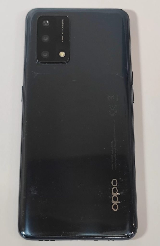 oppo a74 4g 128gb zwart | tweedehands achterkant