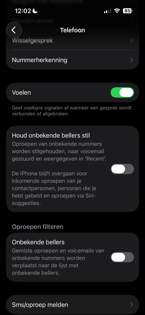 Anonieme bellers op iPhone blokkeren