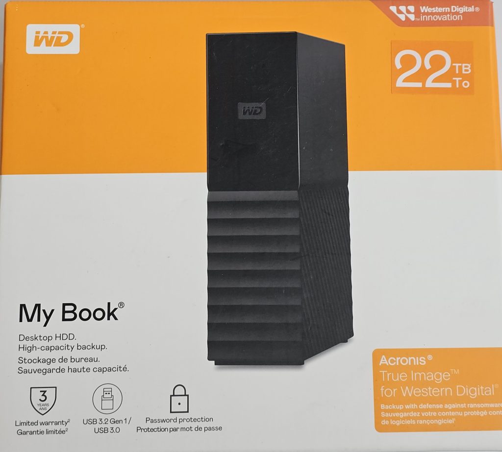 western digital my book externe harde schijf 22 tb |nieuw