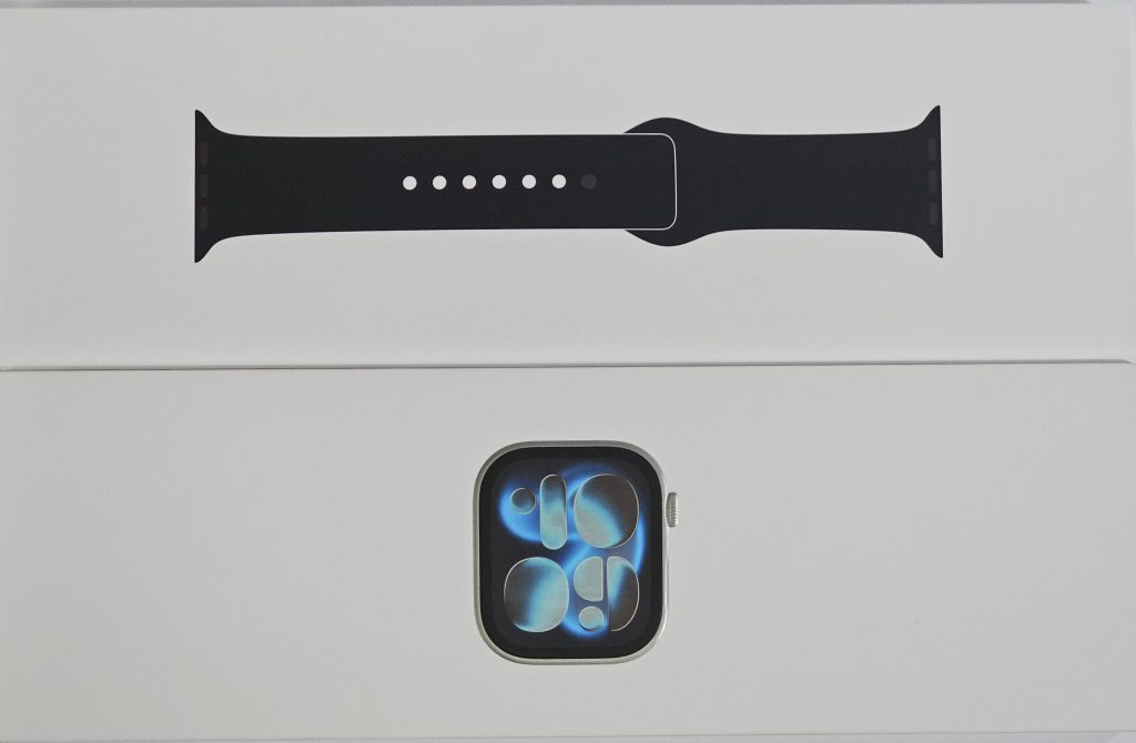 apple watch serie 11 42mm zwart sport band m/l | nieuw