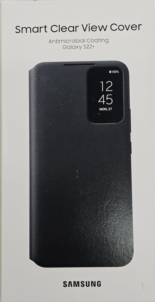 samsung galaxy s22+ clear view cover zwart retourdeal