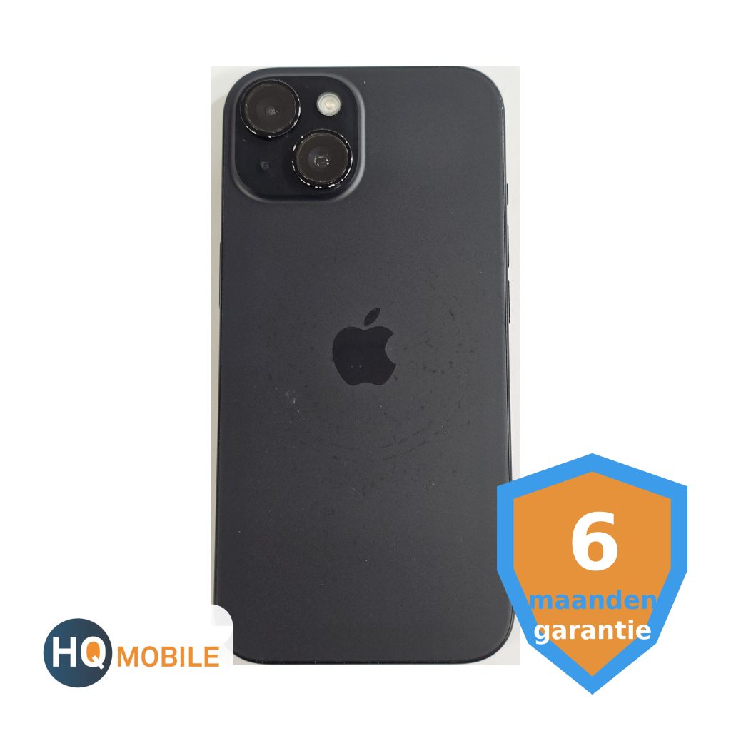 apple iphone 15 – 128gb – zwart 100% | tweedehands